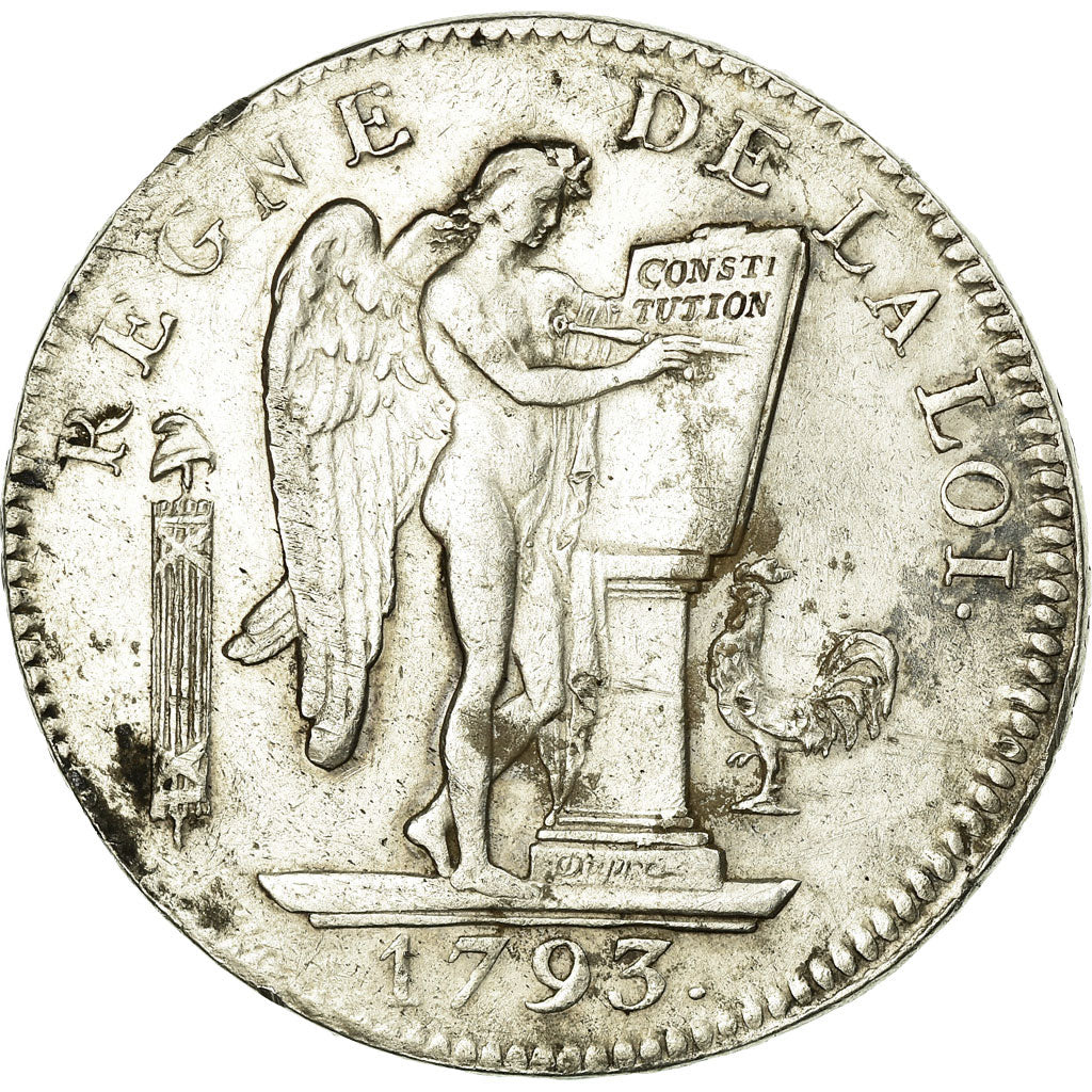 Coin, France, Écu de 6 livres françoise, 6 Livres, 1793, Paris, EF(40-45)