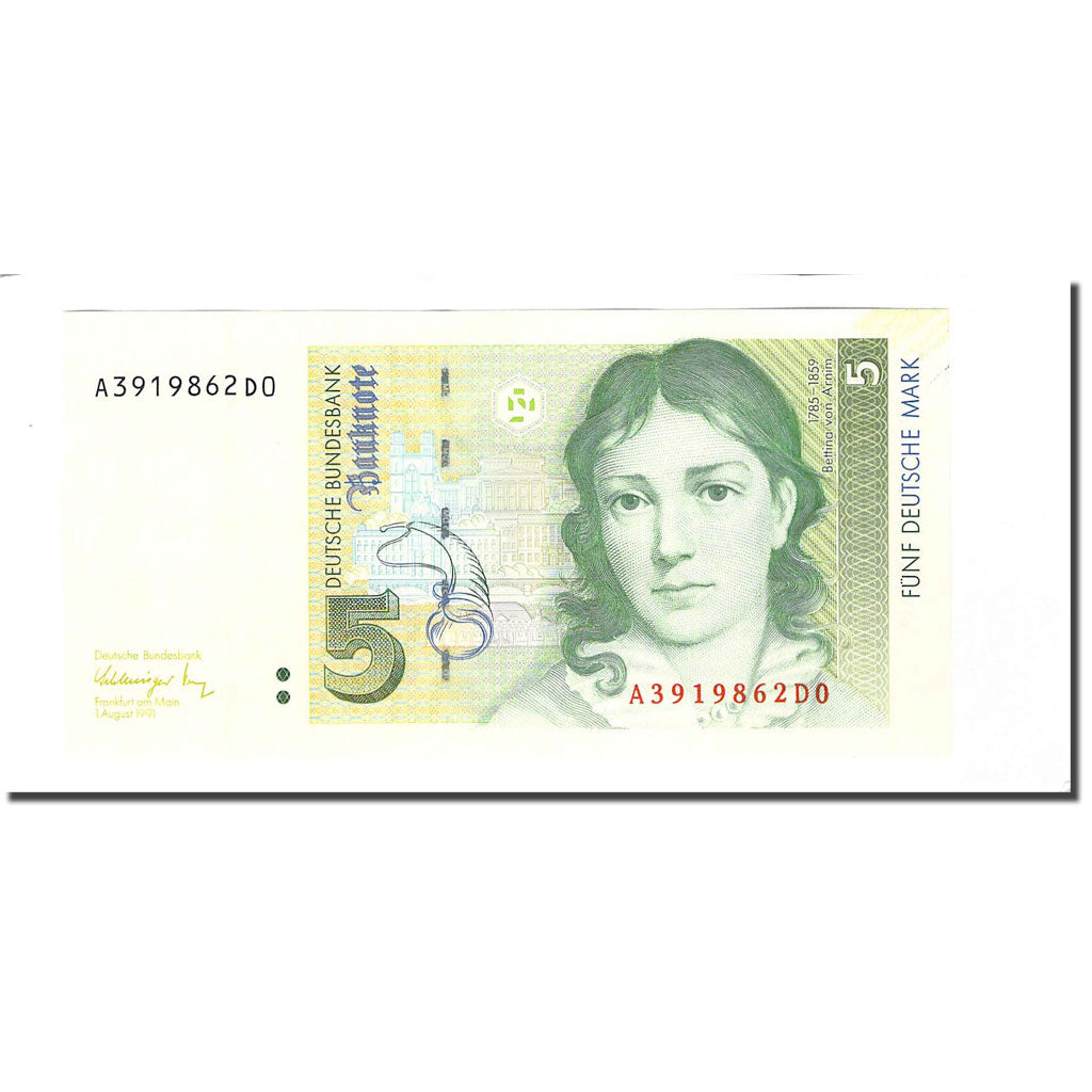 Banknote, GERMANY - FEDERAL REPUBLIC, 5 Deutsche Mark, 1991-08-01, KM:37