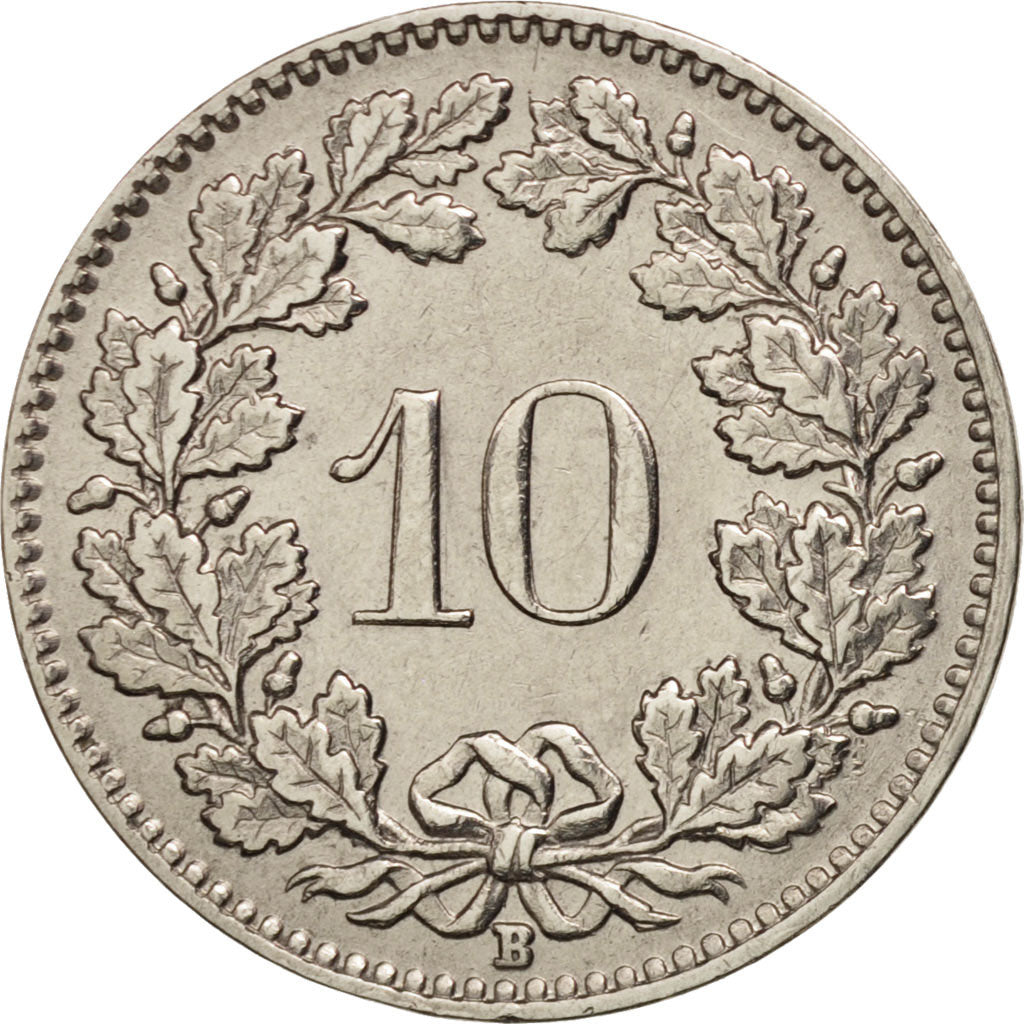 Switzerland, 10 Rappen, 1933, Bern, EF(40-45), Nickel, KM:27b