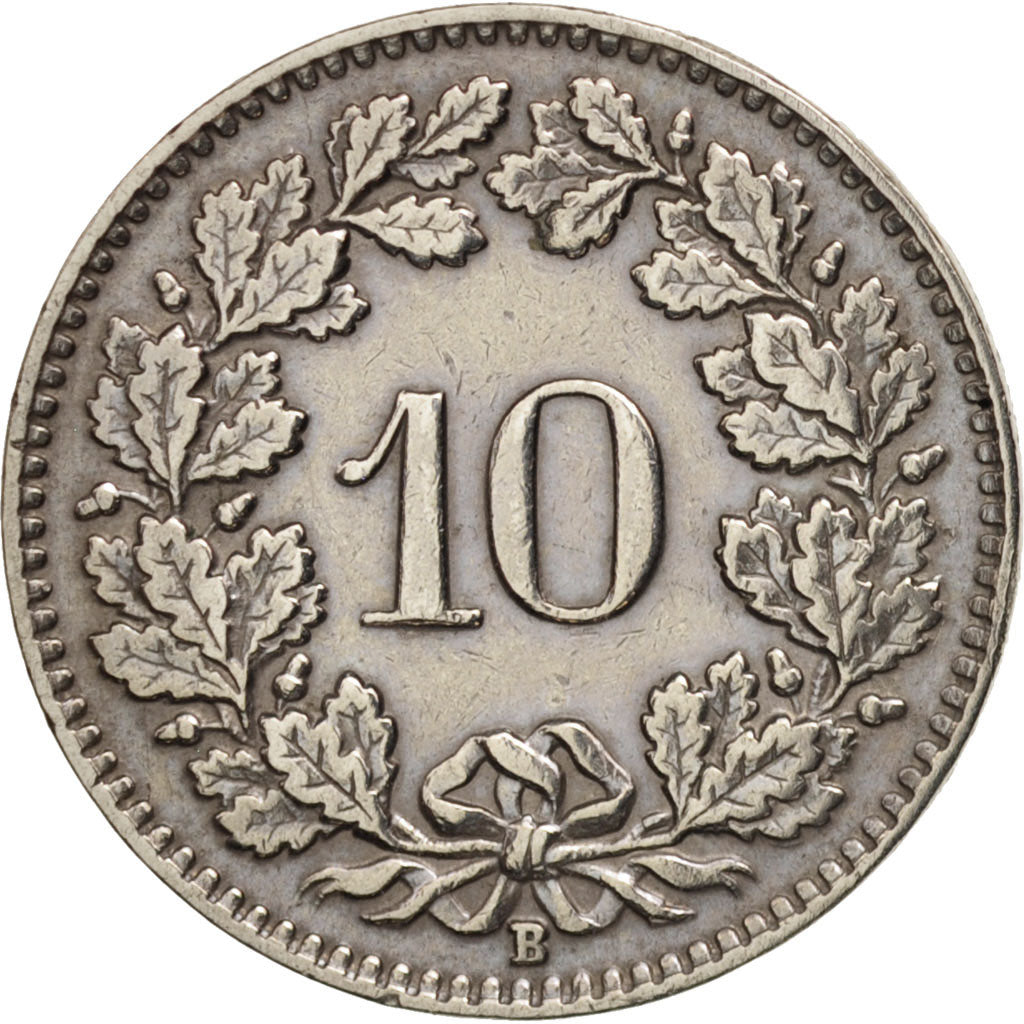 Switzerland, 10 Rappen, 1940, Bern, EF(40-45), Copper-nickel, KM:27