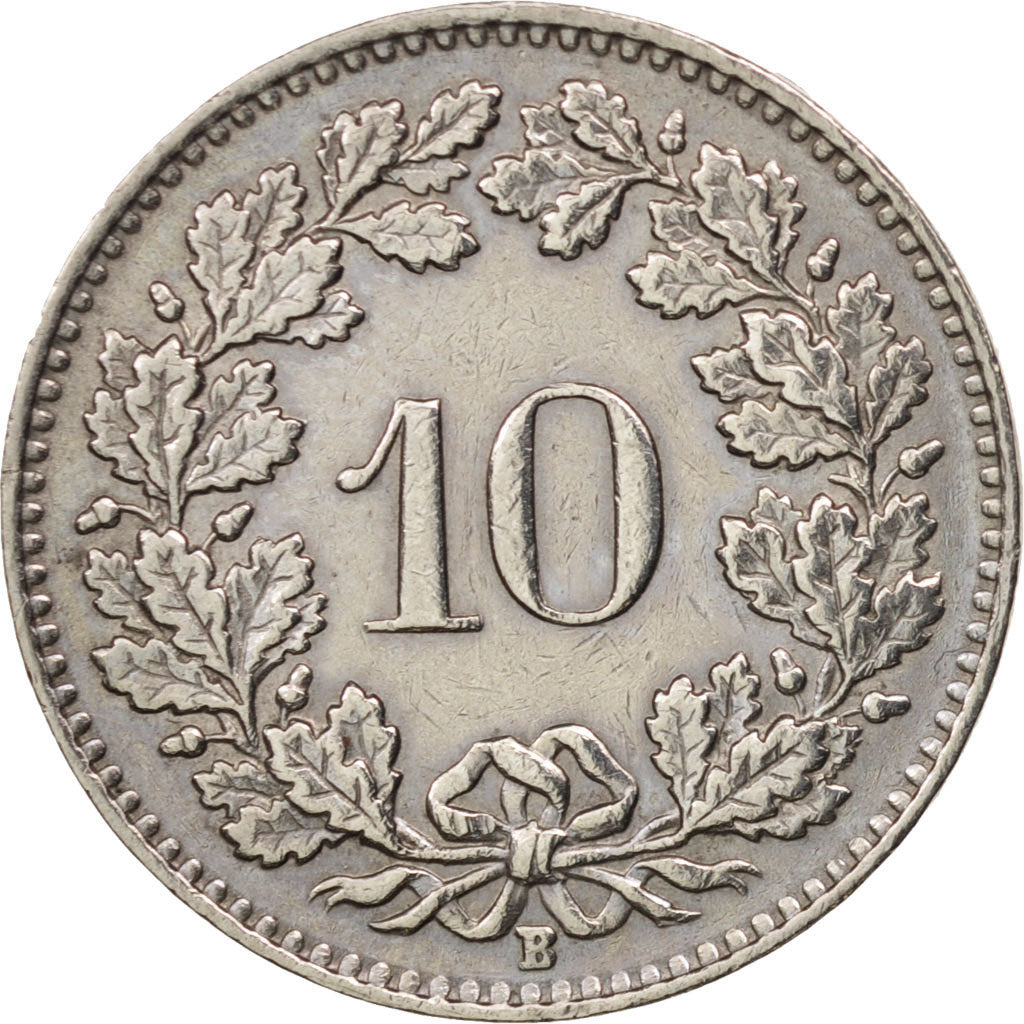 Coin, Switzerland, 10 Rappen, 1954, Bern, EF(40-45), Copper-nickel, KM:27