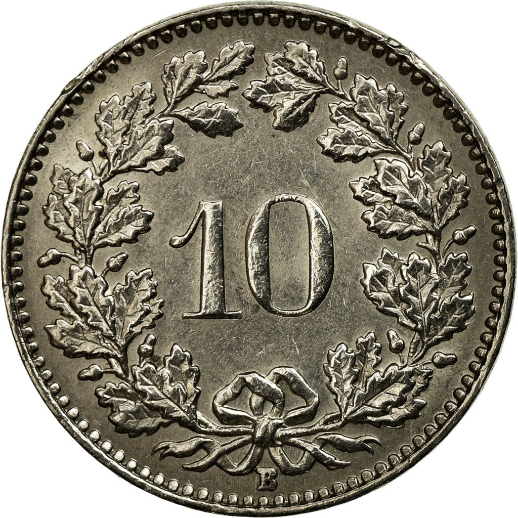 Coin, Switzerland, 10 Rappen, 1961, Bern, EF(40-45), Copper-nickel, KM:27
