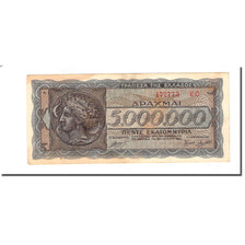 Nota, Grécia, 5,000,000 Drachmai, 1944-03-20, KM:128b, VF(20-25)