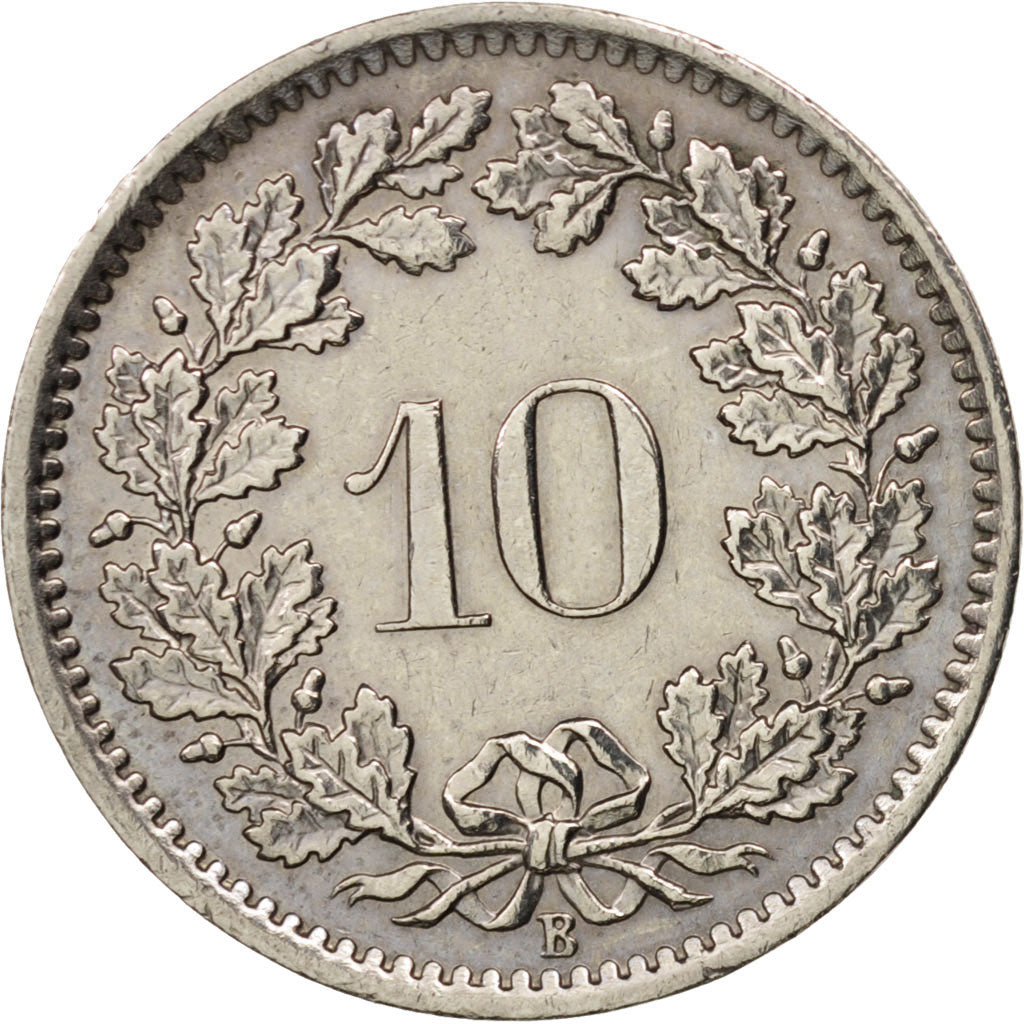 Switzerland, 10 Rappen, 1968, Bern, EF(40-45), Copper-nickel, KM:27