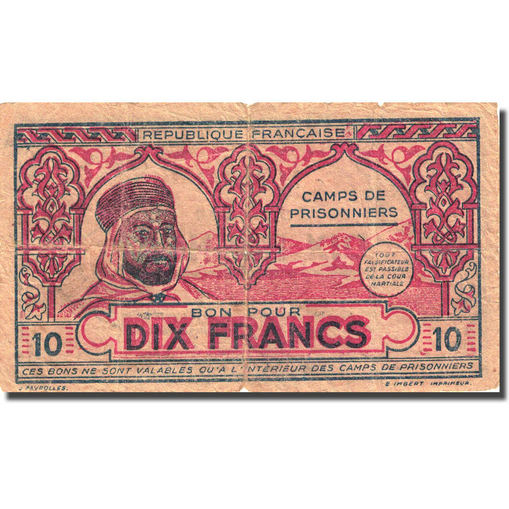 Banknote, Algeria, 10 Francs, 1943, VF(20-25)