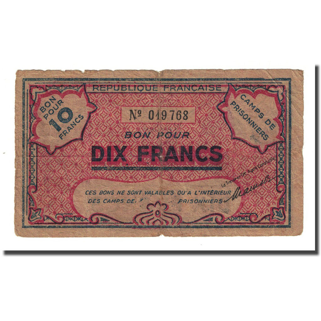 Banknote, Algeria, 10 Francs, 1943, VF(20-25)