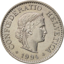 Switzerland, 10 Rappen, 1994, Bern, AU(55-58), Copper-nickel, KM:27