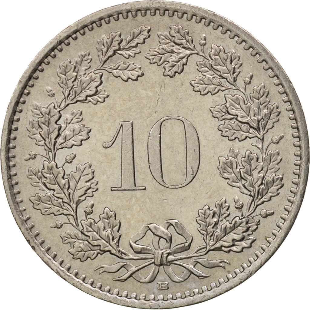 Switzerland, 10 Rappen, 1994, Bern, AU(55-58), Copper-nickel, KM:27