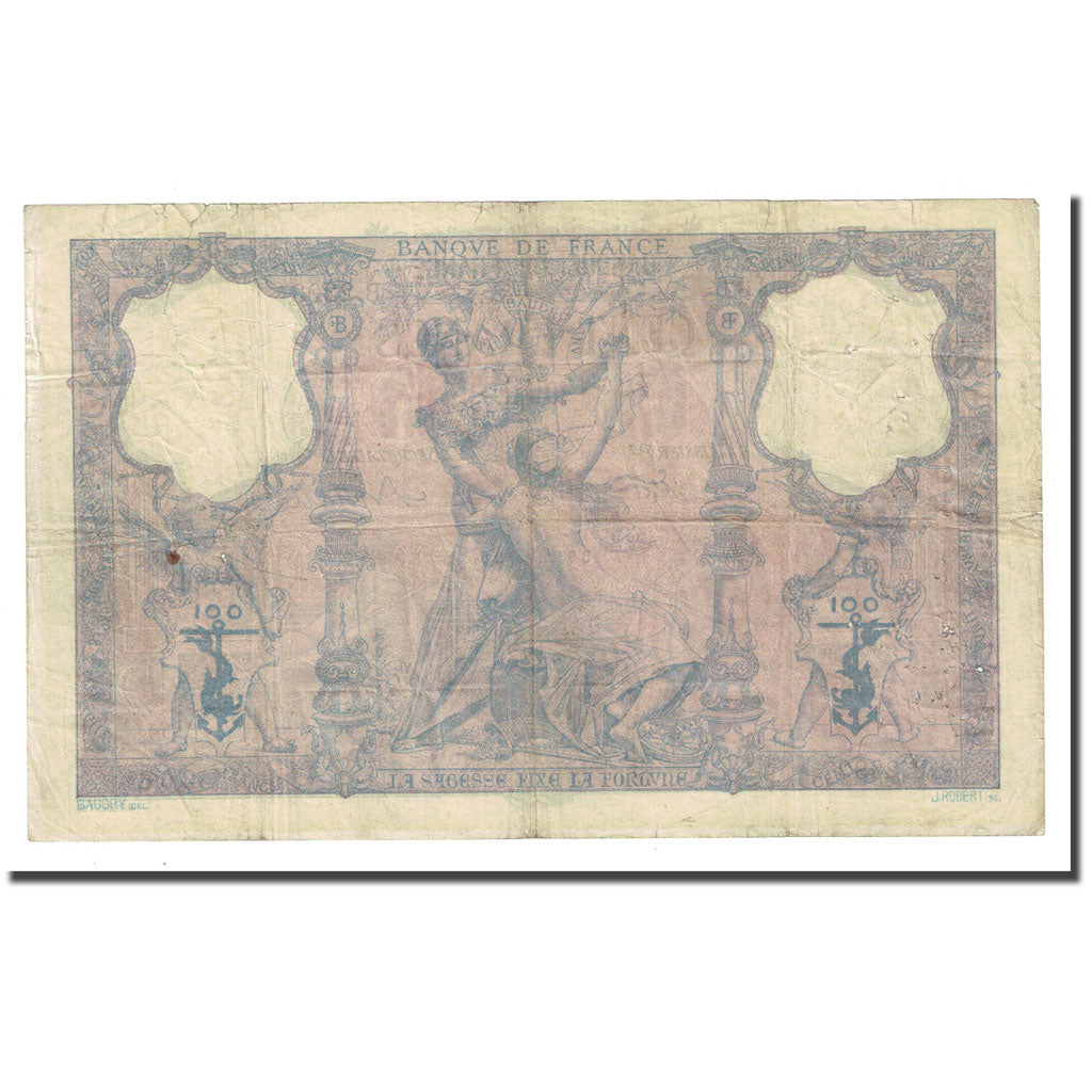 Francia, 100 Francs, Bleu et Rose, 1898-02-09, BC, Fayette:21.11, KM:65b