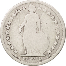 Switzerland, 1/2 Franc, 1881, Bern, VG(8-10), Silver, KM:23