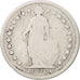 Switzerland, 1/2 Franc, 1881, Bern, VG(8-10), Silver, KM:23