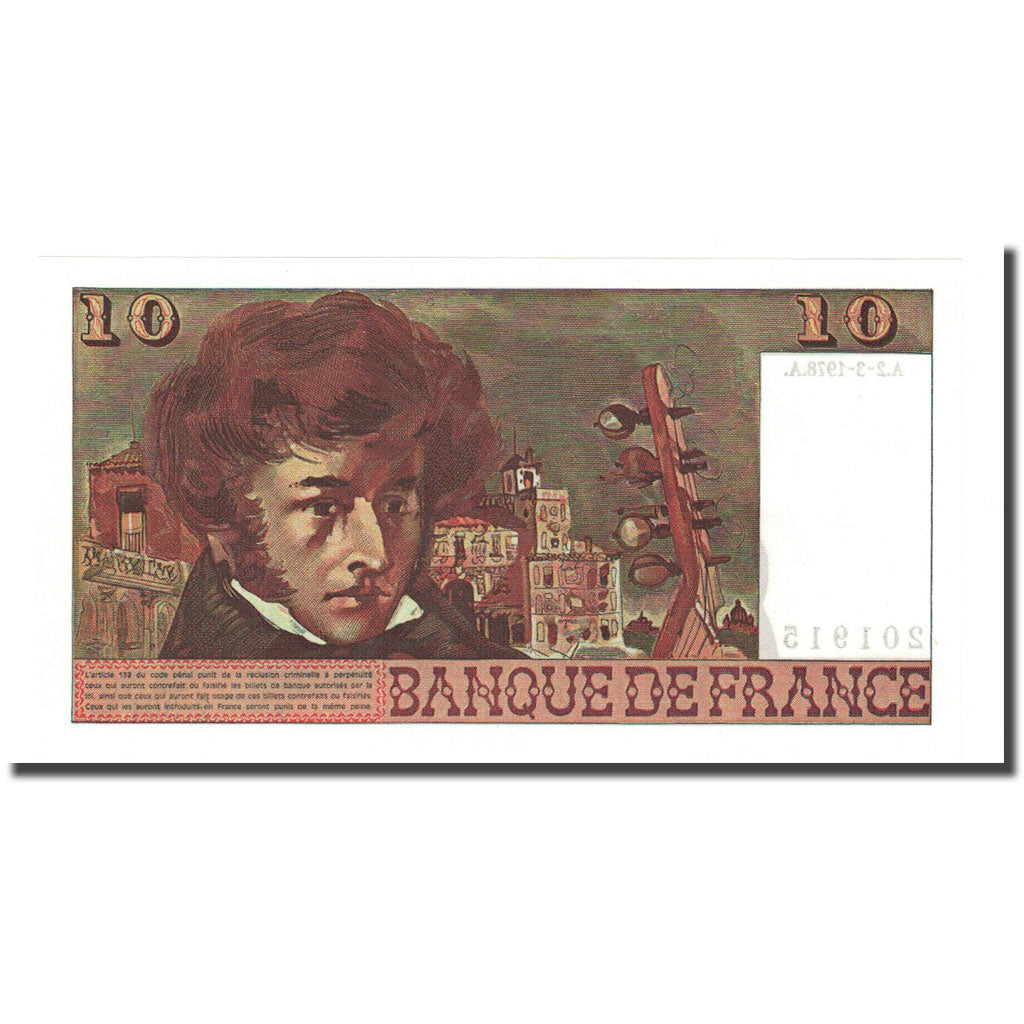 Frankrijk, 10 Francs, Berlioz, 1978-03-02, NIEUW, Fayette:63.23, KM:150c