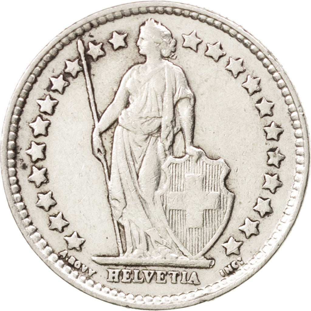 Switzerland, 1/2 Franc, 1934, Bern, EF(40-45), Silver, KM:23
