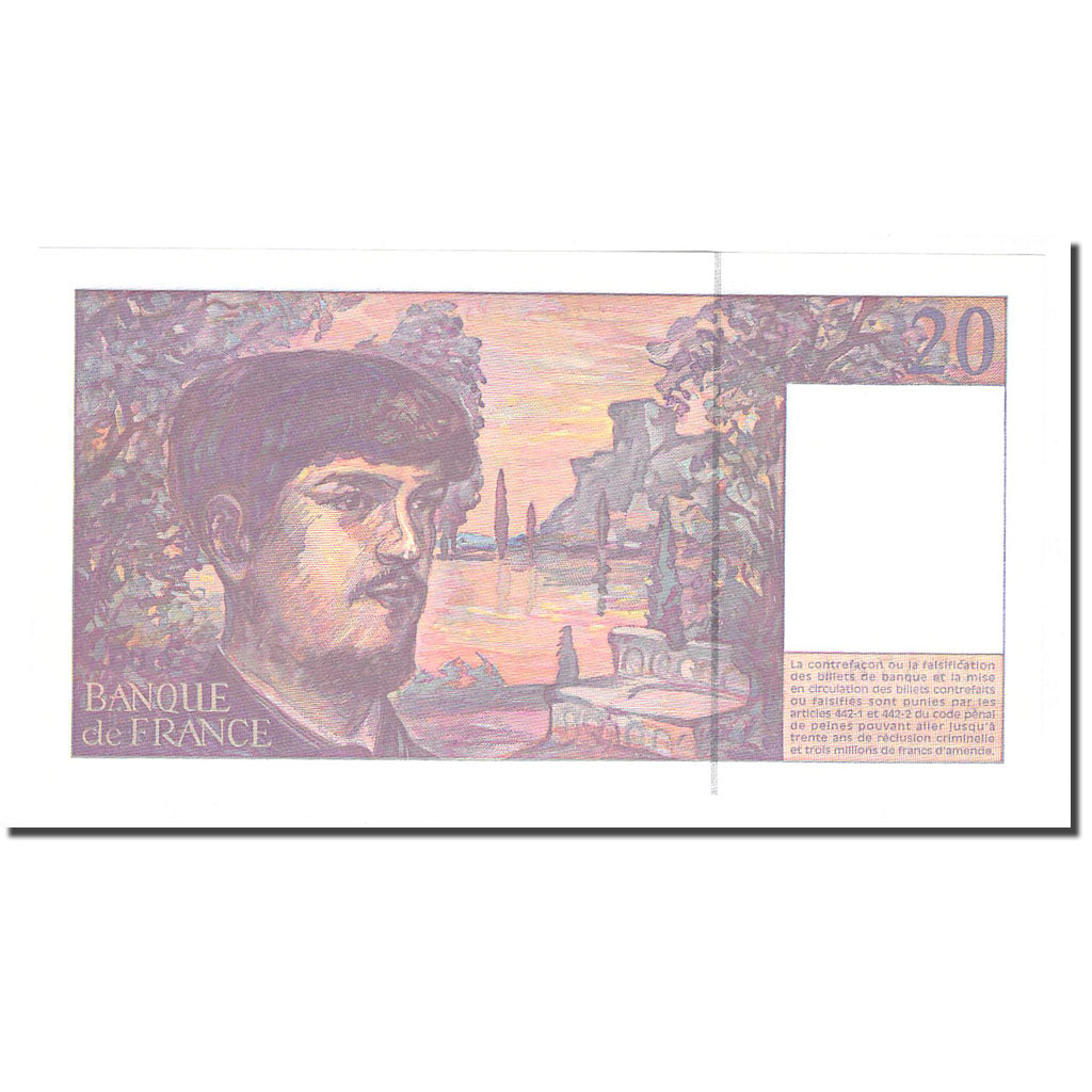 França, 20 Francs, Debussy, 1997, UNC(65-70), Fayette:66 ter.2, KM:151i