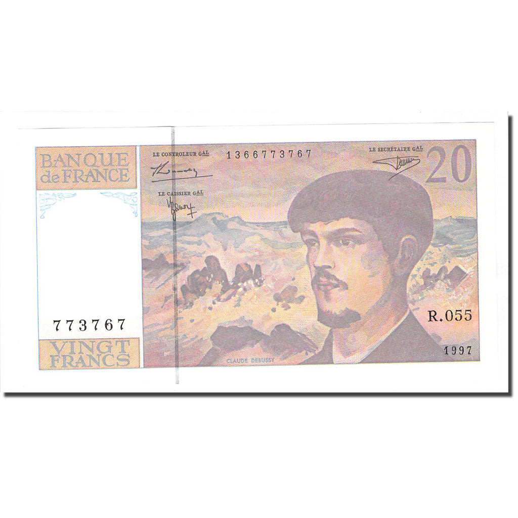 Frankrijk, 20 Francs, Debussy, 1997, NIEUW, Fayette:66 ter.2, KM:151i