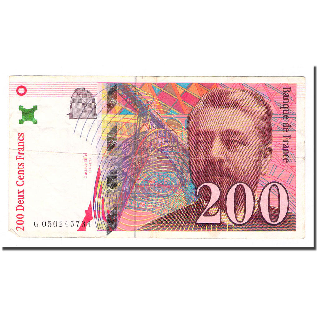 Francia, 200 Francs, Eiffel, 1997, BC, Fayette:75.4b, KM:159b