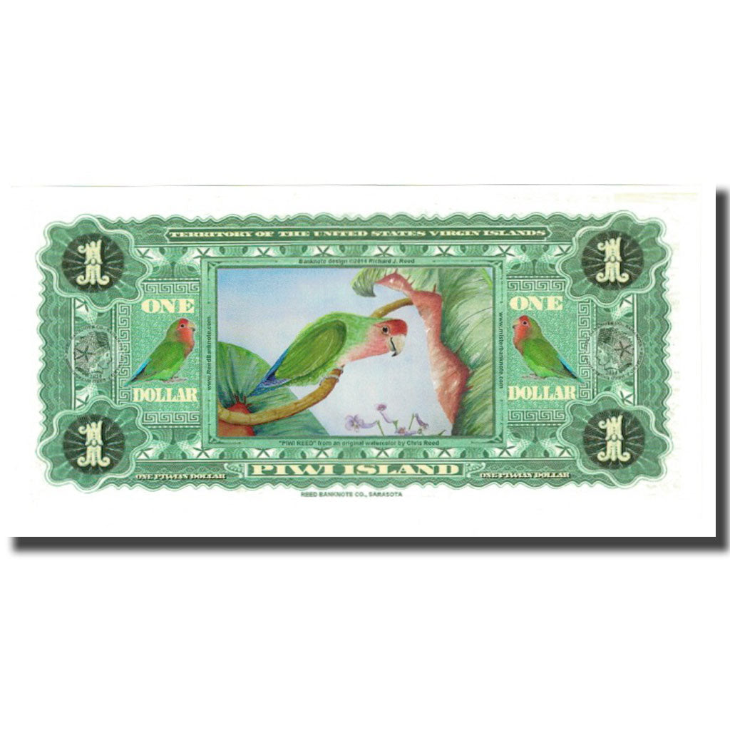 Banknote, United States, 1 Dollar, 2014, 2014-12-25, PIWI ISLAND, UNC(65-70)