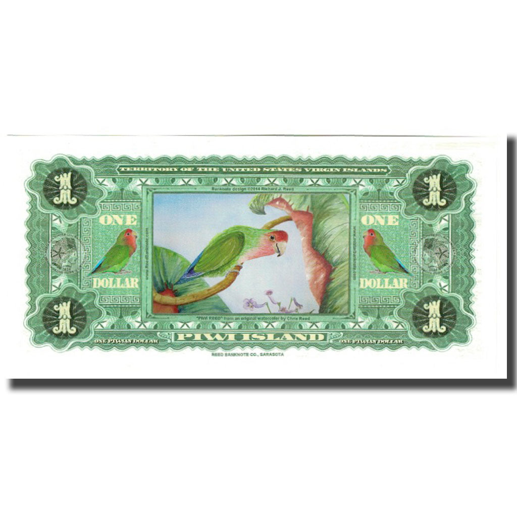 Billet, États-Unis, 1 Dollar, 2014, 2014-12-25, PIWI ISLAND, NEUF
