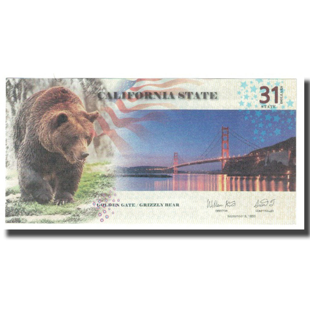 Banknote, United States, Tourist Banknote, 2016, CALIFORNIA 31 DOLLARS