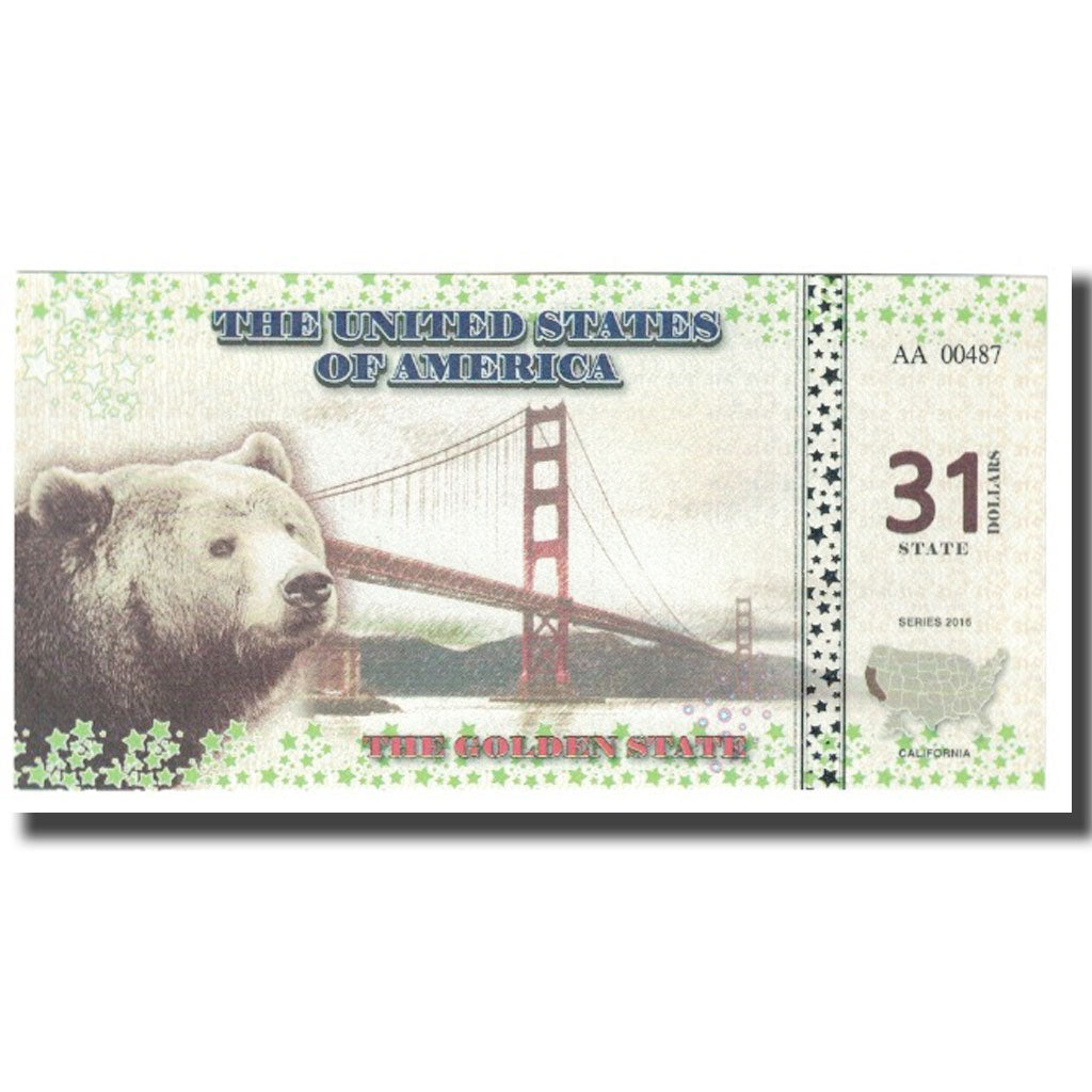 Banknote, United States, 50 Dollars, 2016, CALIFORNIA 31 DOLLARS, UNC(65-70)