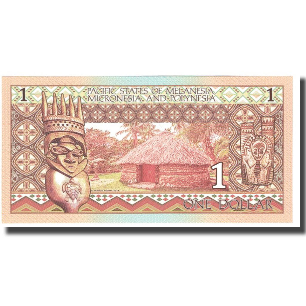 Banconote, Stati Uniti, 1 Dollar, 2018, PACIFIC STATES OF MELANESIA MICRONESIA