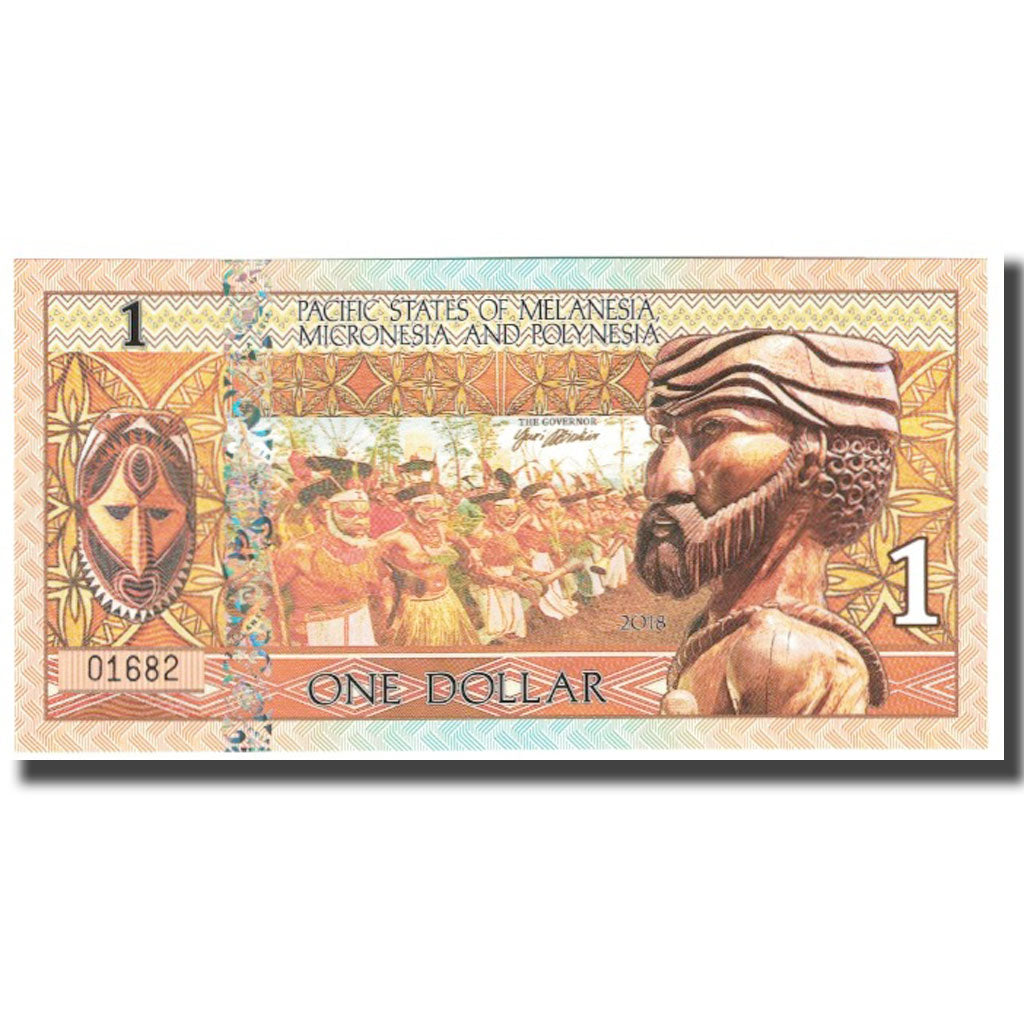 Banknote, United States, 1 Dollar, 2018, PACIFIC STATES OF MELANESIA MICRONESIA