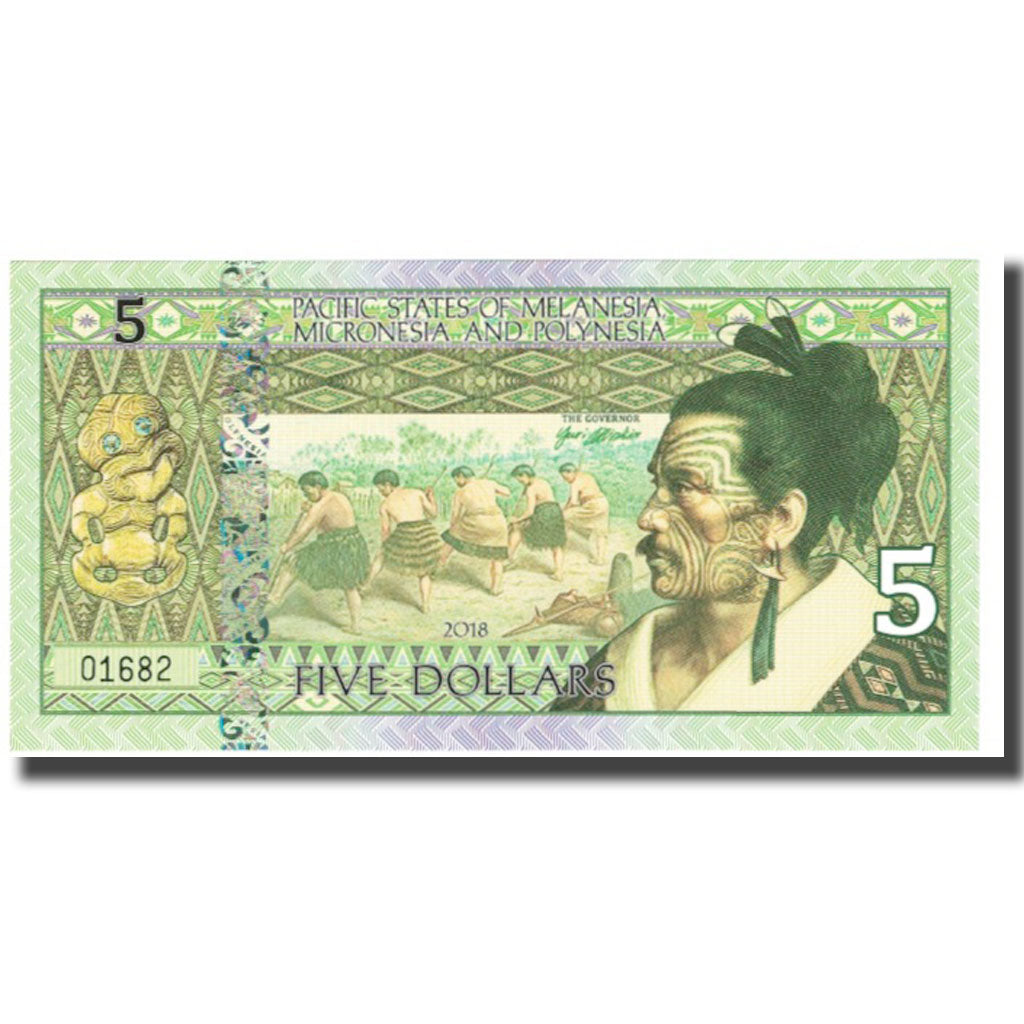 Banknote, United States, 5 Dollars, 2018, PACIFIC STATES OF MELANESIA MICRONESIA