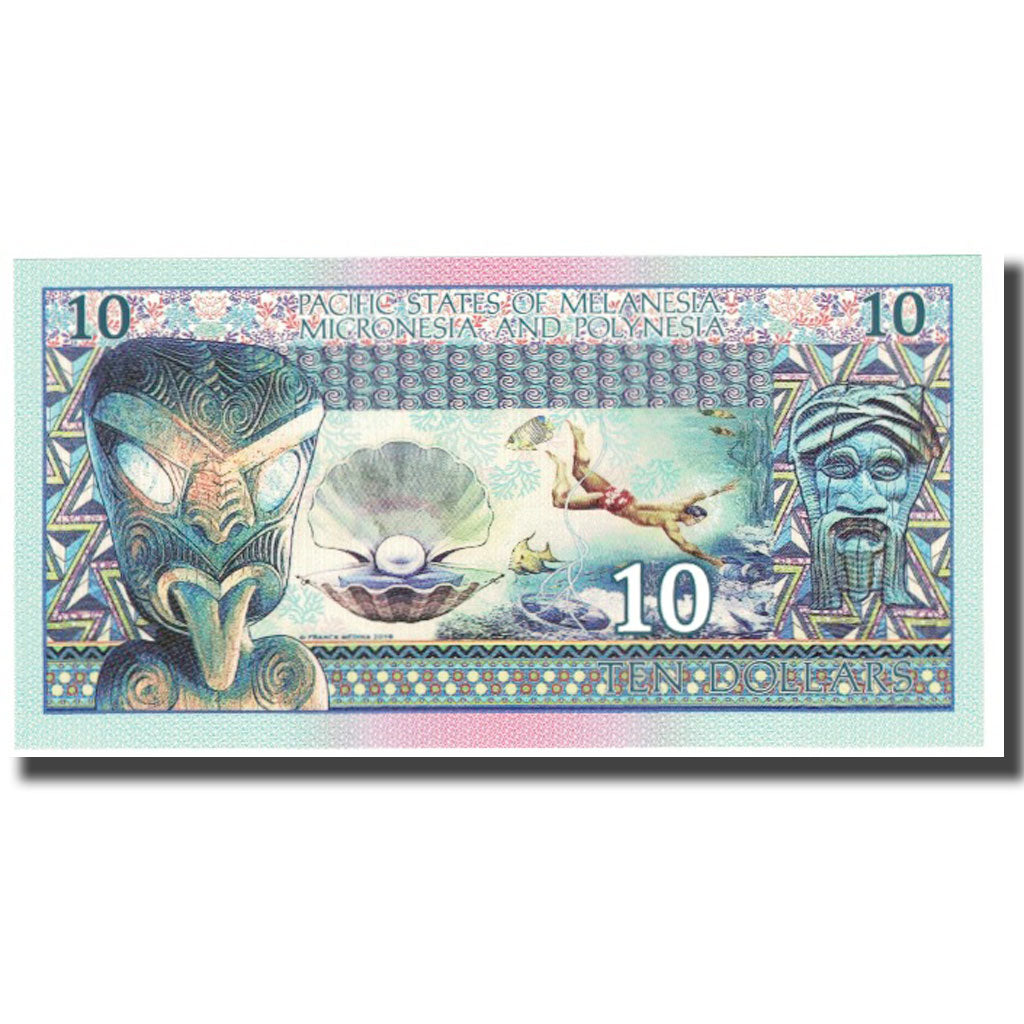 Billet, États-Unis, 10 Dollars, 2018, PACIFIC STATES OF MELANESIA MICRONESIA