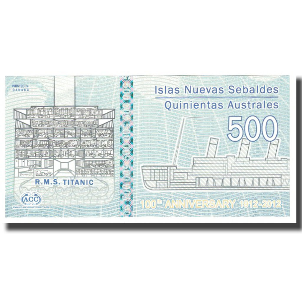 Billet, United Kingdom , 500 Australes, 2012, NEW JASON ISLAND, NEUF