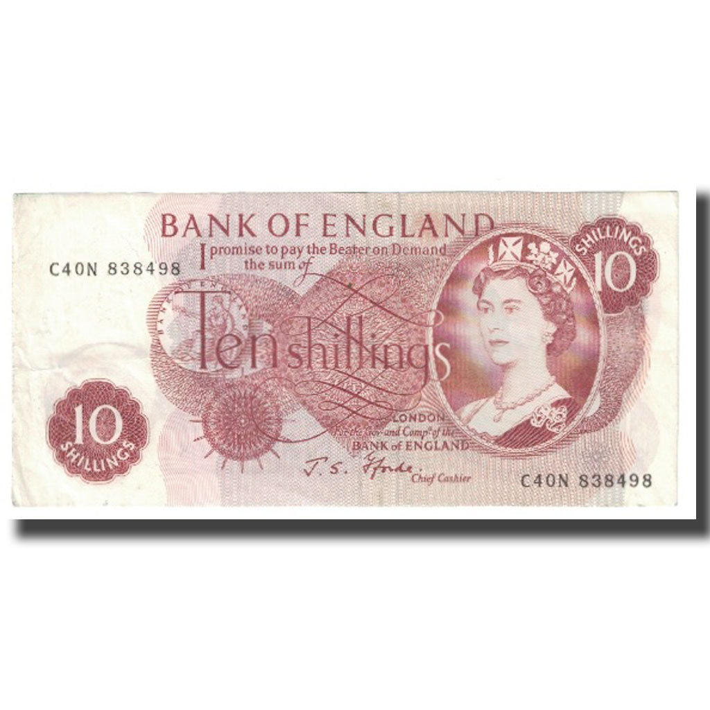 Banknote, Great Britain, 10 Shillings, KM:373c, EF(40-45)