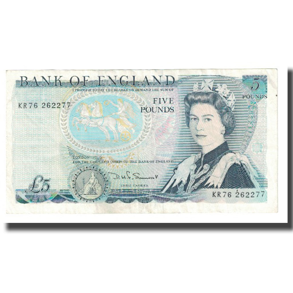 Banknote, Great Britain, 5 Pounds, KM:378c, AU(55-58)