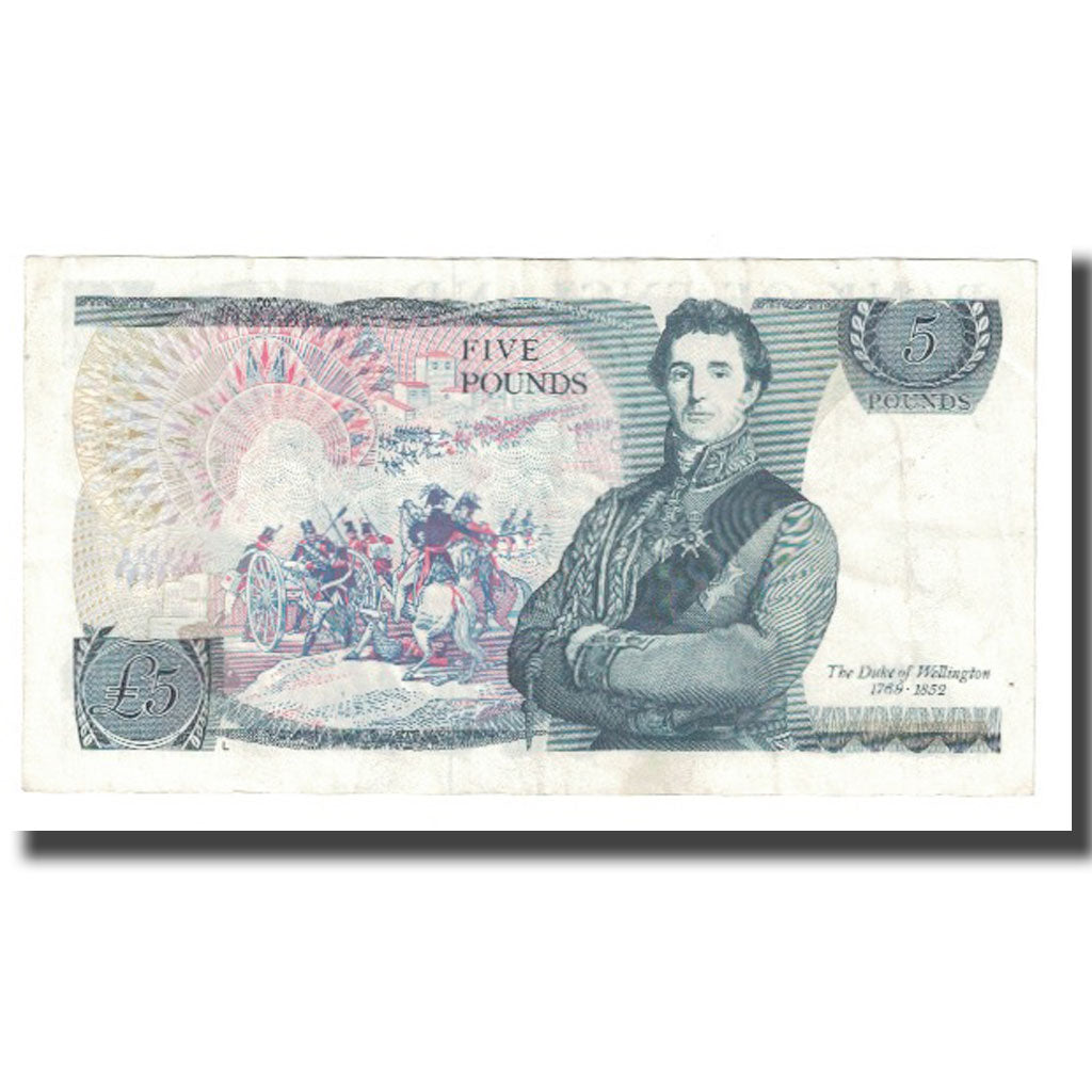 Banknote, Great Britain, 5 Pounds, KM:378c, AU(55-58)