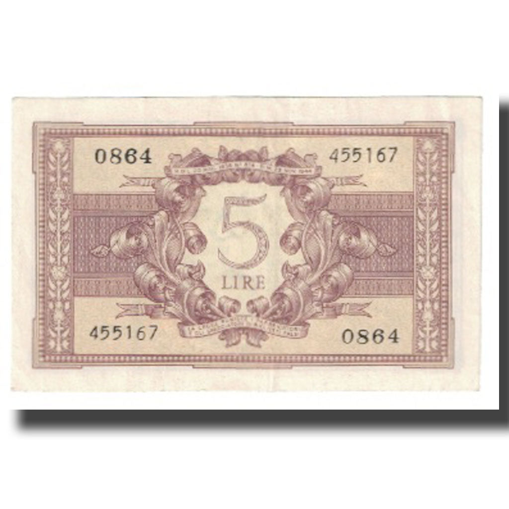 Banknote, Italy, 5 Lire, 1944, 1944-11-23, KM:31a, EF(40-45)