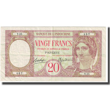 Banknote, French Somaliland, 20 Francs, KM:7a, EF(40-45)