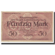Geldschein, Deutschland, 50 Mark, dessin, 1919, 1919-04, LANDSBERG, VZ