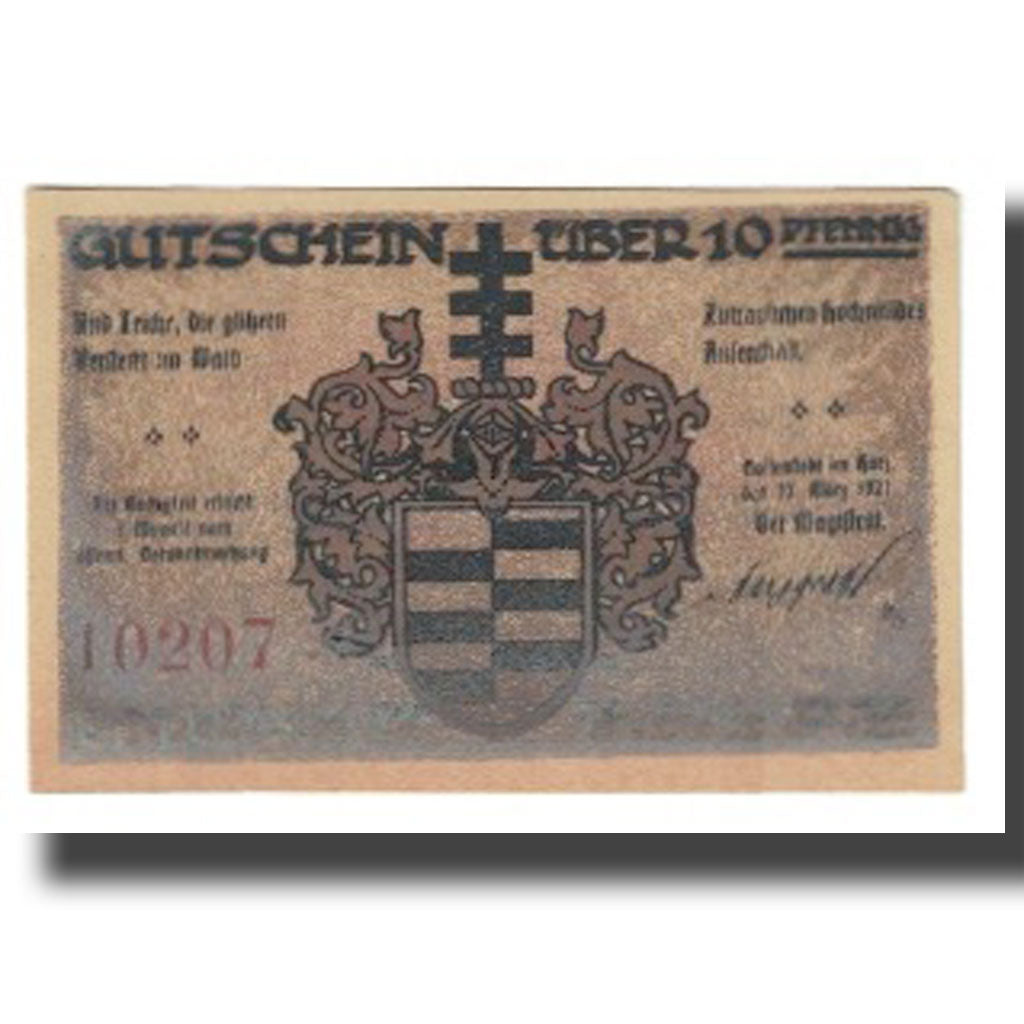 Banknote, Germany, Ballenstedt, 10 Pfennig, Maison, 1921, 1921-03-22
