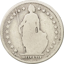 Switzerland, Franc, 1876, Bern, VG(8-10), Silver, KM:24