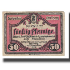 Banknote, Germany, Stollberg, 50 Pfennig, Texte, 1919, 1919-12-31, UNC(65-70)