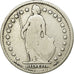 Moneta, Szwajcaria, Franc, 1880, Bern, F(12-15), Srebro, KM:24