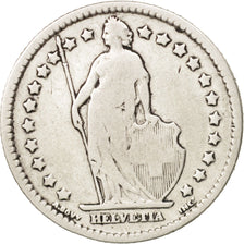 Switzerland, Franc, 1887, Bern, VF(20-25), Silver, KM:24