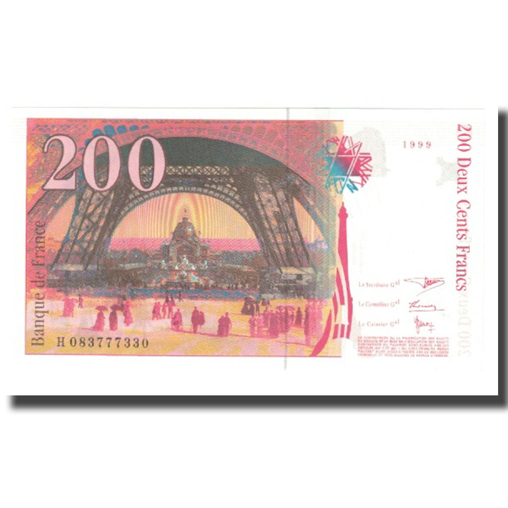 France, 200 Francs, 1999, D.Bruneel-J.Bonnardin-Y.Barroux, UNC(65-70)