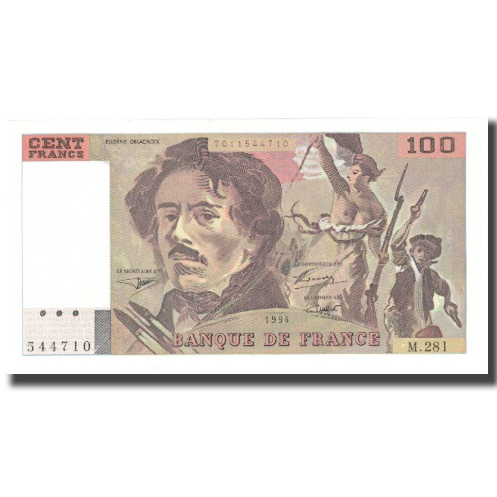 Frankrijk, 100 Francs, 1994, BRUNEEL, BONARDIN, VIGIER, NIEUW, Fayette:69 ter 1