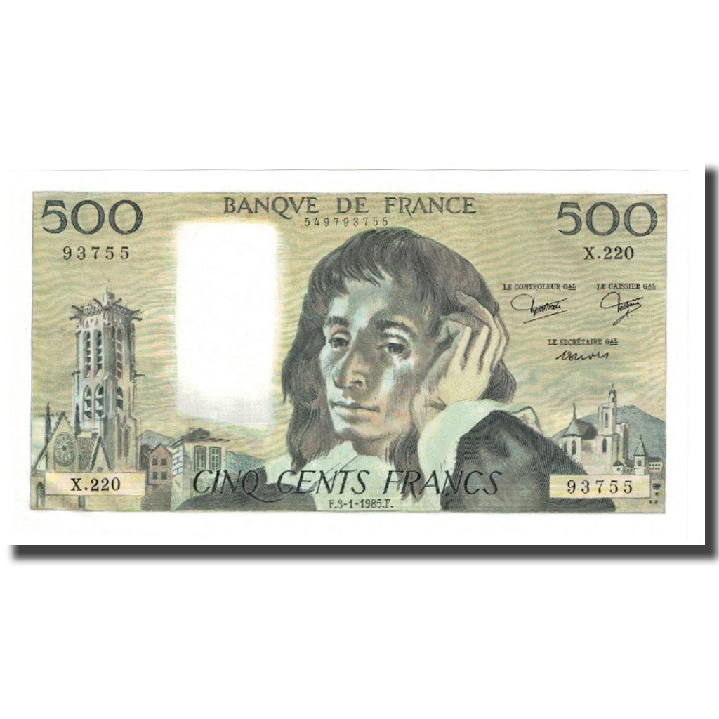 France, 500 Francs, 1985, STROHL TRONCHE DENTAUD, 1985-01-03, NEUF