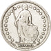 Svizzera, Franc, 1908, Bern, MB+, Argento, KM:24