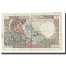 France, 50 Francs, 1942, P. Rousseau and R. Favre-Gilly, 1942-01-08, TTB