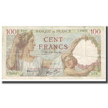 France, 100 Francs, 1941, P. Rousseau and R. Favre-Gilly, 1941-10-02, VF(20-25)