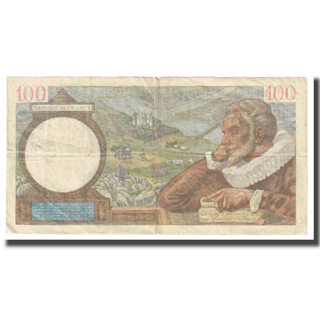 France, 100 Francs, 1941, P. Rousseau and R. Favre-Gilly, 1941-07-31, VF(30-35)