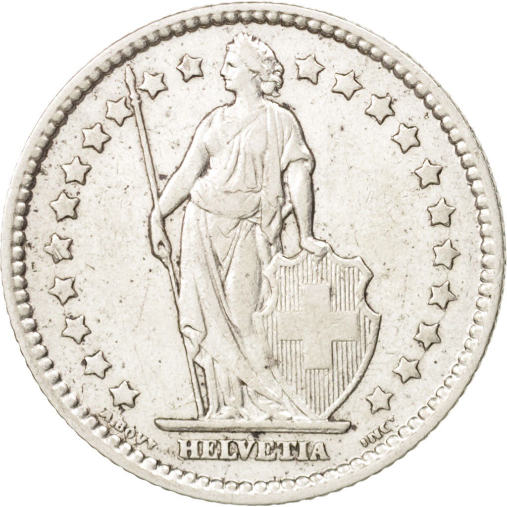 Switzerland, Franc, 1914, Bern, EF(40-45), Silver, KM:24