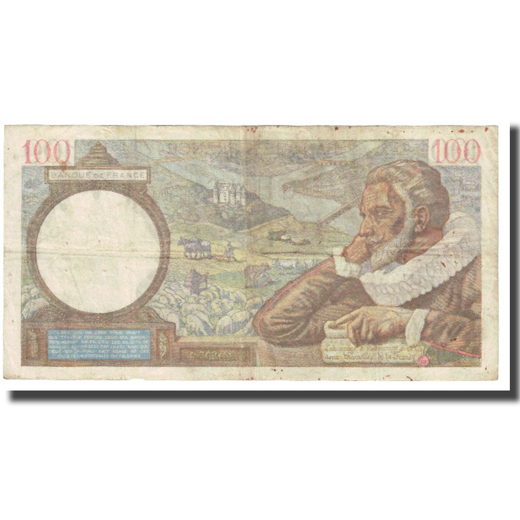 France, 100 Francs, 1941, P. Rousseau and R. Favre-Gilly, 1941-10-30, VF(20-25)