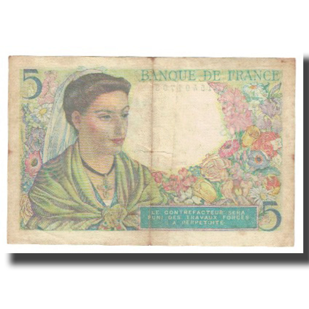 France, 5 Francs, 1943, P. Rousseau and R. Favre-Gilly, 1943-06-02, EF(40-45)